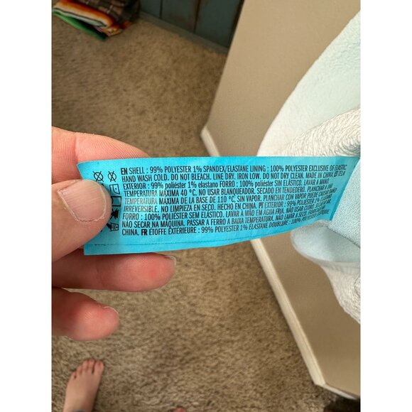 Forever 21 Womens Blue Dress 2x off shoulder‎ short sleeve mini polyester plus - Picture 5 of 8